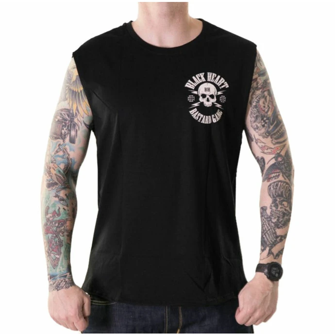 Men's Tank Top BLACK HEART - BASTRAD SKULL - BLACK 4 Men's Tank Top BLACK HEART - BASTRAD SKULL - BLACK - Image 2