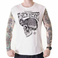 Men's Tank Top BLACK HEART - MAD MIKE - WHITE