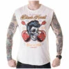 Men's Tank Top BLACK HEART - ROCK N ROLL KING - WHITE -Fashionable street clothing 10323 triko bez rukavu black heart