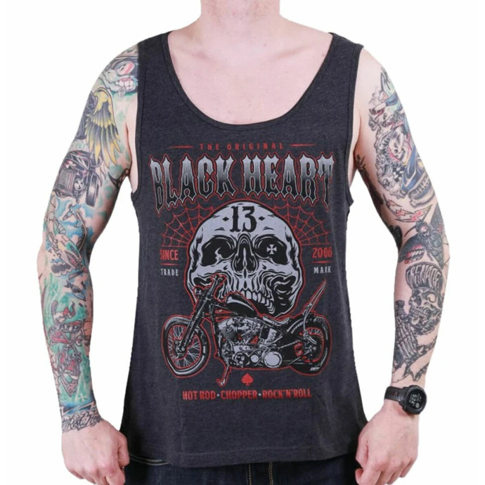 Men's Tank Top BLACK HEART - GANGLAND - GREY 3 Men's Tank Top BLACK HEART - GANGLAND - GREY