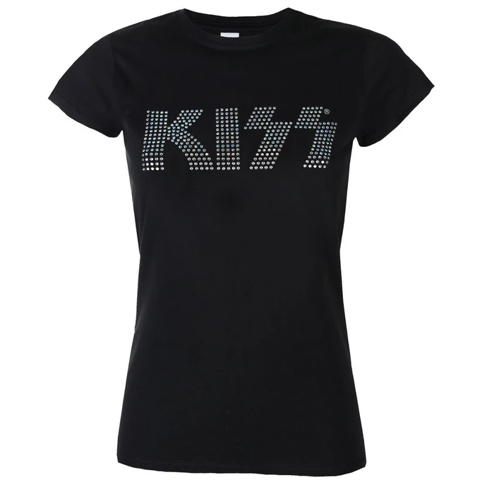 T-shirt Metal Women's Kiss - Logo Diamante - ROCK OFF 3 T-shirt Metal Women's Kiss - Logo Diamante - ROCK OFF