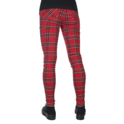 Women's Trousers URBAN CLASSICS - Skinny Tartan - Red / Blk 11 Women's Trousers URBAN CLASSICS - Skinny Tartan - Red / Blk -Fashionable street clothing 115373 056