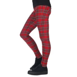 Women's Trousers URBAN CLASSICS - Skinny Tartan - Red / Blk 13 Women's Trousers URBAN CLASSICS - Skinny Tartan - Red / Blk -Fashionable street clothing 115373 062
