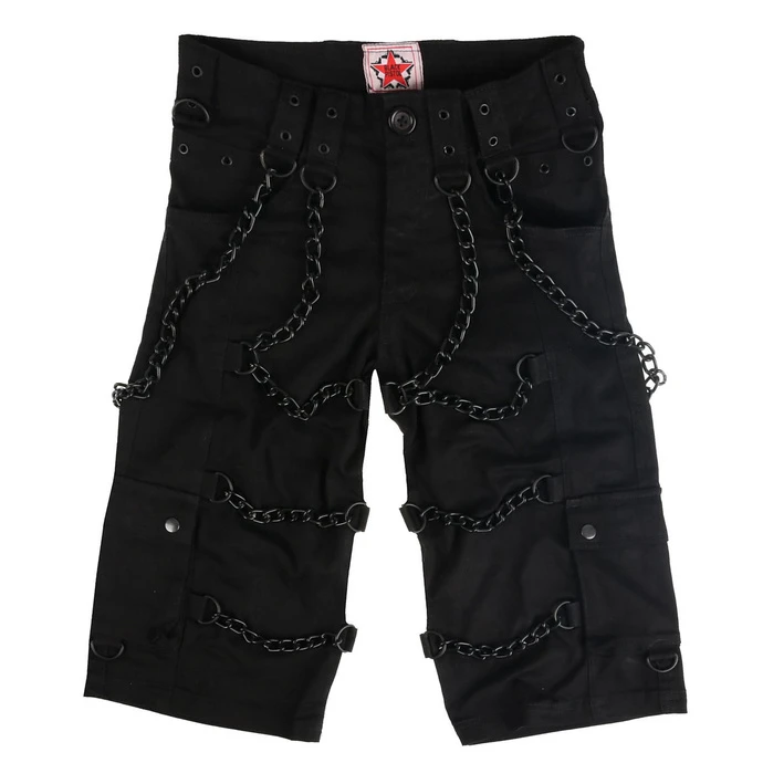 Men's Shorts BLACK PISTOL - Chain - Denim Black 3 Men's Shorts BLACK PISTOL - Chain - Denim Black