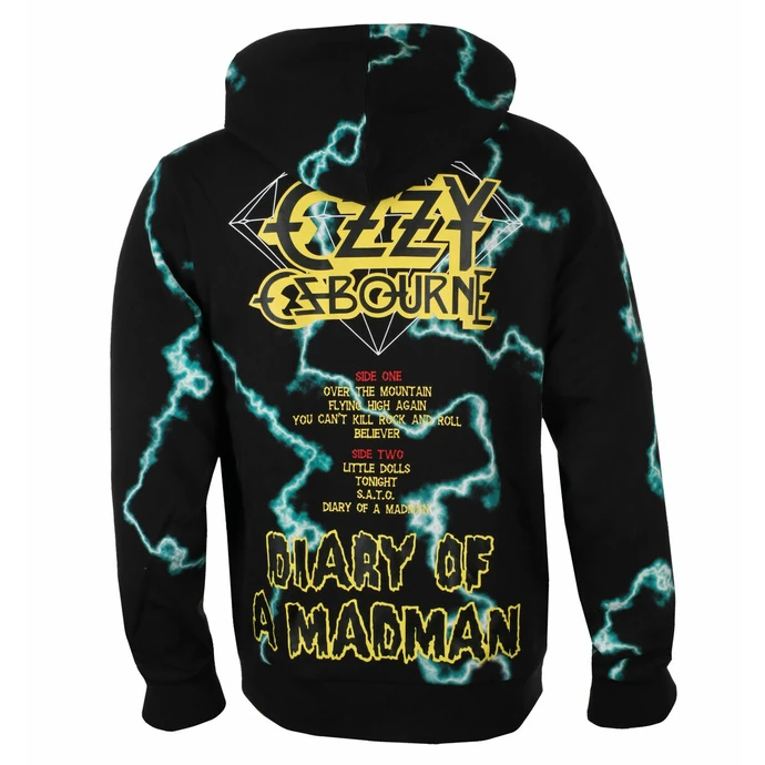 Men's Hoodie DIAMOND X OZZY OSBOURNE - Mad Lightning - Black 4 Men's Hoodie DIAMOND X OZZY OSBOURNE - Mad Lightning - Black - Image 2