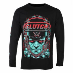 Men's Long-sleeved T-shirt CLUTCH - FRANKENSTEIN - PLASTIC HEAD