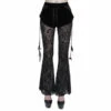 Women's Trousers DEVIL FASHION - Gothic Drawstring Mesh Splice Flared -Fashionable street clothing 133947 ept012 000