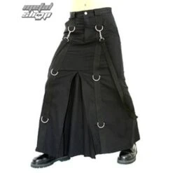 Kilt Aderlass - Chain Skirt Denim Black