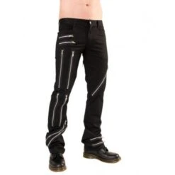 Men's Trousers Black Pistol - Zipper Pants Denim Black