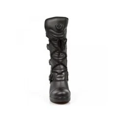 Women's High Boots NEW ROCK - VEGAN NEGRO ** VEGAN **, PLATAFORMA -Fashionable street clothing 3522