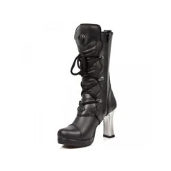 Women's High Boots NEW ROCK - VEGAN NEGRO ** VEGAN **, PLATAFORMA -Fashionable street clothing 3523