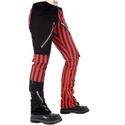 Men's Trousers Black Pistol - Freak Pants Stripe (Black / Red)