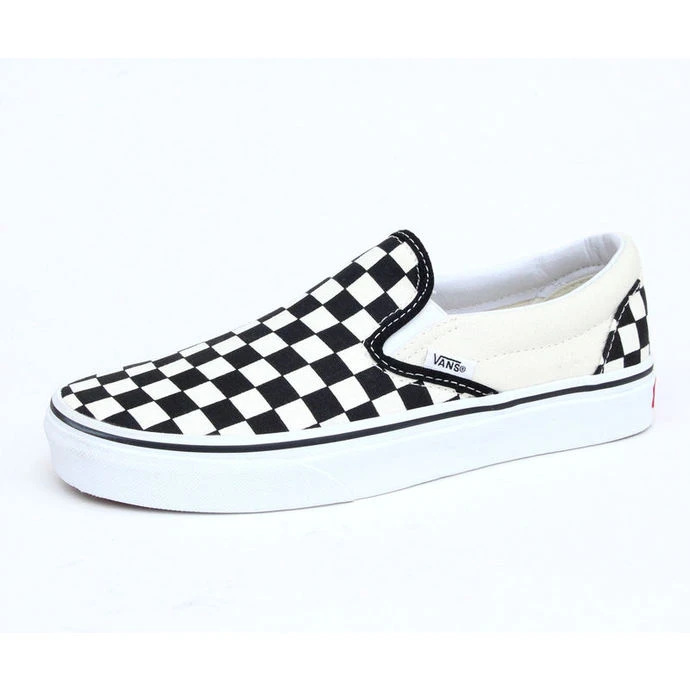 Shoes VANS - Classic Slip He - Black And White Checker - White 3 Shoes VANS - Classic Slip He - Black And White Checker - White