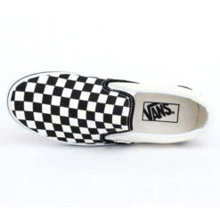 Shoes VANS - Classic Slip He - Black And White Checker - White 11 Shoes VANS - Classic Slip He - Black And White Checker - White -Fashionable street clothing 57612 4