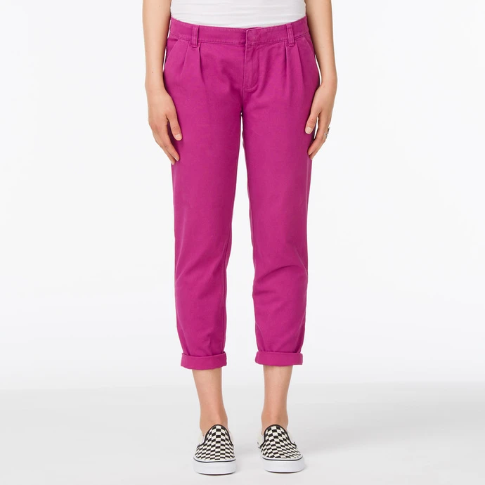 Women's Trousers VANS - G Pleated Chino - Boysenberry 3 Women's Trousers VANS - G Pleated Chino - Boysenberry