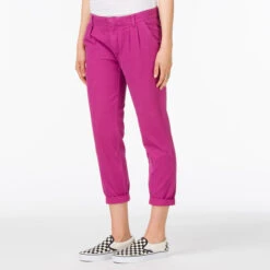 Women's Trousers VANS - G Pleated Chino - Boysenberry 7 Women's Trousers VANS - G Pleated Chino - Boysenberry -Fashionable street clothing 70133 3