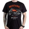 T-shirt Street Men's - MUSTANG - BLACK HEART -Fashionable street clothing 7104 black heart hot rod chopper rhhhhockabilly moto shop