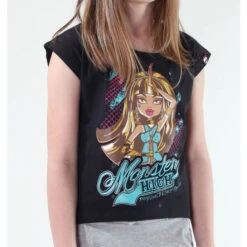 T-shirt For Girls TV MANIA - Monster High - Black -Fashionable street clothing 76530 3
