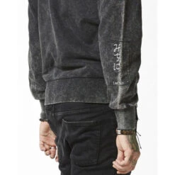 Men's Sweatshirt DISTURBIA - Ghost - BLK / Acid Wash -Fashionable street clothing 81667 4