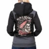 Women's Hoodie BLACK HEART - PIN UP SKULL - GREY -Fashionable street clothing 8492 1 mikina black heart pin up skull 1
