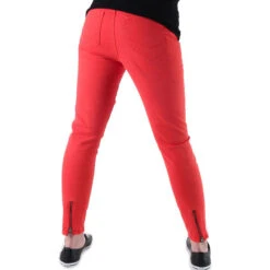 Pants Women VANS - High Rise Back Zipper Flame - Scarlet -Fashionable street clothing 86298 4