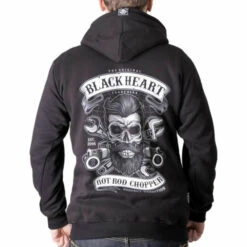 Men's Hoodie BLACK HEART - RESPECT TRADITIONAL - BLACK -Fashionable street clothing 8869 1 mikina black heart respect tradition