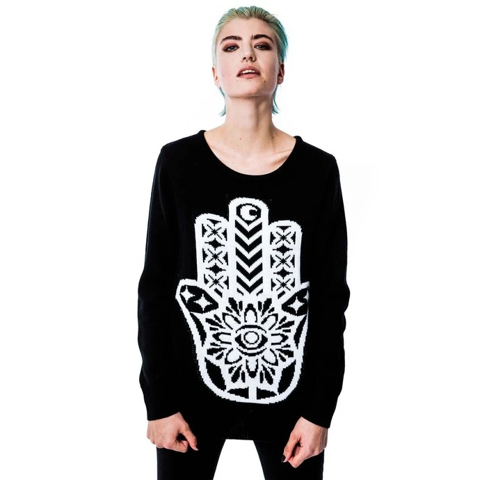 Sweater (unisex) KILLSTAR - Hamsa - Black 4 Sweater (unisex) KILLSTAR - Hamsa - Black - Image 2