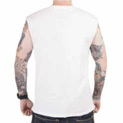 Men's Tank Top BLACK HEART - ROCK N ROLL KING - WHITE -Fashionable street clothing 9679 3 triko black heart pistolero