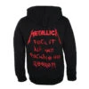 Hoodie Men's Metallica - No Regrets - NNM -Fashionable street clothing 97442 mikina ROCK OFF se zipem panska 013