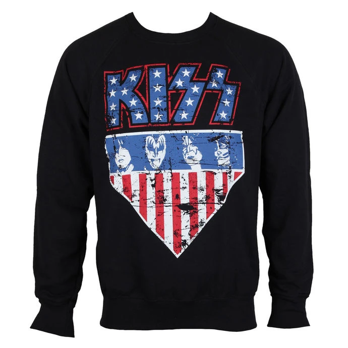 Sweatshirt (no Hood) Men's Kiss - Stars & Stripes - HYBRIS 3 Sweatshirt (no Hood) Men's Kiss - Stars & Stripes - HYBRIS