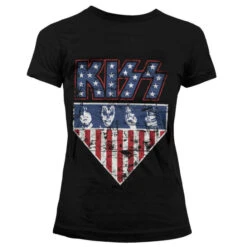 Women's T-shirt KISS - Stars & Stripes - HYBRIS