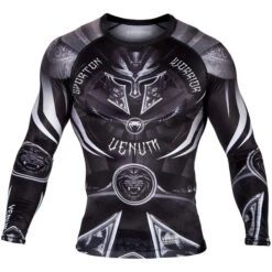 Men's Long-sleeved T-shirt (thermal) Venum - Gladiator 3.0 Rashguard - Black / White