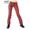Pants Women Black Pistol - Tartan Pants Red-Green 2 Pants Women Black Pistol - Tartan Pants Red-Green -Fashionable street clothing B 1 05 060 04