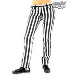 Pants Women Black Pistol - Close Pants Stripe Black / White