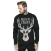 Sweatshirt (no Hood) Men's - Black Metal Rudolph - BLACK CRAFT -Fashionable street clothing BC63