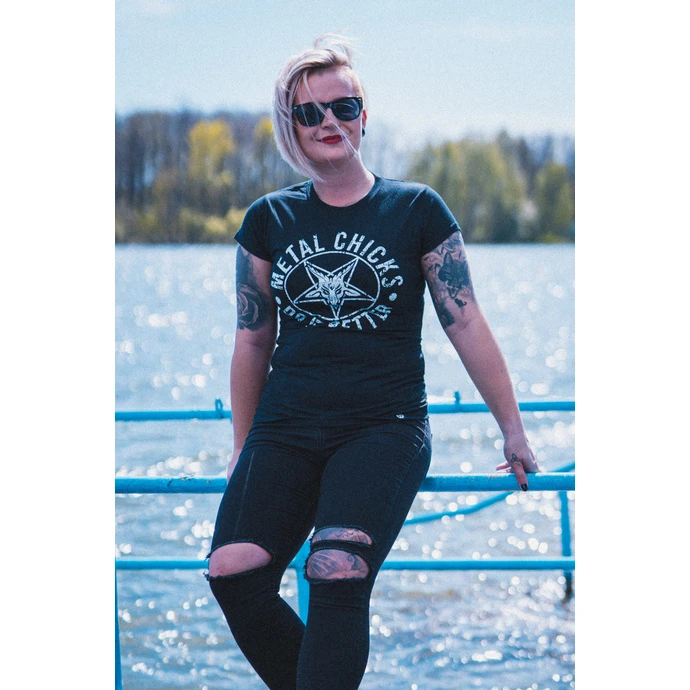 T-shirt Hardcore Women's - Pentagram - METAL CHICKS DO IT BETTER 4 T-shirt Hardcore Women's - Pentagram - METAL CHICKS DO IT BETTER - Image 2