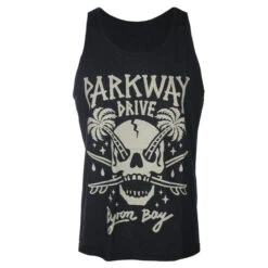 Men's Tank Top Parkway Drive - Skull Palms - Charcoal - KINGS ROAD