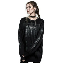 Women's Sweater KILLSTAR - Judgment 8 Women's Sweater KILLSTAR - Judgment -Fashionable street clothing JUDGEMENT KNIT SWEATER D