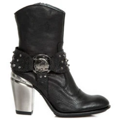Women's Boots NEW ROCK - BUFALO WILD NEGRO - PITONE NEGRO