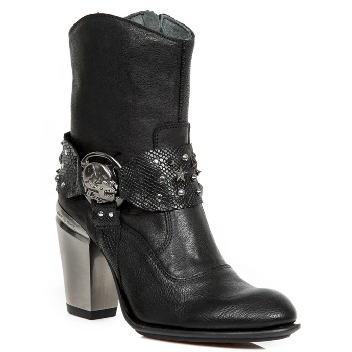 Women's Boots NEW ROCK - BUFALO WILD NEGRO - PITONE NEGRO 4 Women's Boots NEW ROCK - BUFALO WILD NEGRO - PITONE NEGRO - Image 2