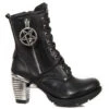 Women's High Boots NEW ROCK - ITALI NEGRO, TRAIL NEGRO TACON ACERO-2 -Fashionable street clothing M.TR095 S1