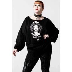 Women's Sweater KILLSTAR - Medusa Slouchy - Black 10 Women's Sweater KILLSTAR - Medusa Slouchy - Black -Fashionable street clothing MEDUSA SLOUCHY SWEATER PLUS C x1600