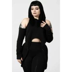 Women's Sweatshirt KILLSTAR - No Hang Ups Cropped - Black