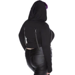 Women's Sweatshirt KILLSTAR - Rogue Masked - Black -Fashionable street clothing ROGUE MASKED HOODIE PLUS C