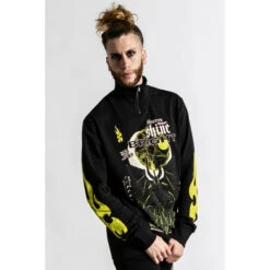 Unisex Sweatshirt KILLSTAR - Shine Bright Track - Black -Fashionable street clothing SHINE BRIGHT TRACK JACKET MENS C