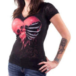 T-shirt Hardcore Women's - ANGEL RIBCAGE HEART - LETHAL THREAT -Fashionable street clothing S 54a66ec9 360f 4bc4 a37b a4687e15adcf 900x
