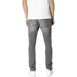 Men's Trousers URBAN CLASSICS - Slim Fit Knee Cut Denim -Fashionable street clothing TB1652 M2 00111