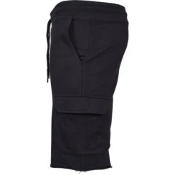Men's Shorts URBAN CLASSICS - Open Edge Terry Cargo -Fashionable street clothing TB2077 M1 00010black