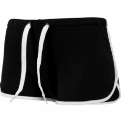 Women's Shorts URBAN CLASSICS - French Terry - TB363 -Fashionable street clothing TB363 P3 00050black white