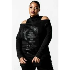 Women's Sweatshirt KILLSTAR - Thalia - Black -Fashionable street clothing THALIA SWEATSHIRT PLUS C x1600